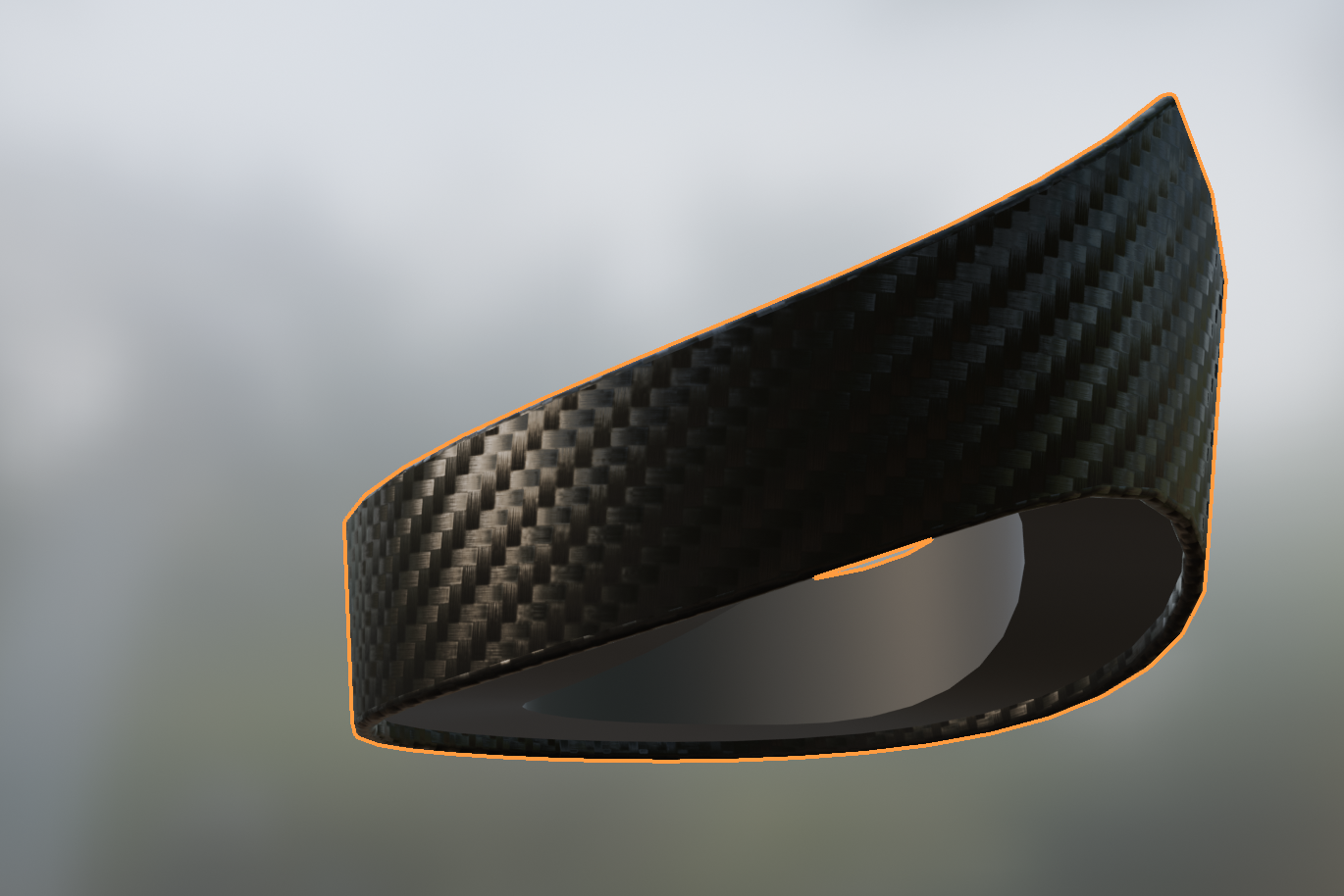top band textured with carbon fiber look